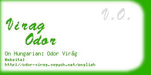 virag odor business card